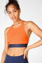 WREN SCULPTKNIT® SPORTS BRA - ORANGE FIZZ/AEGEAN